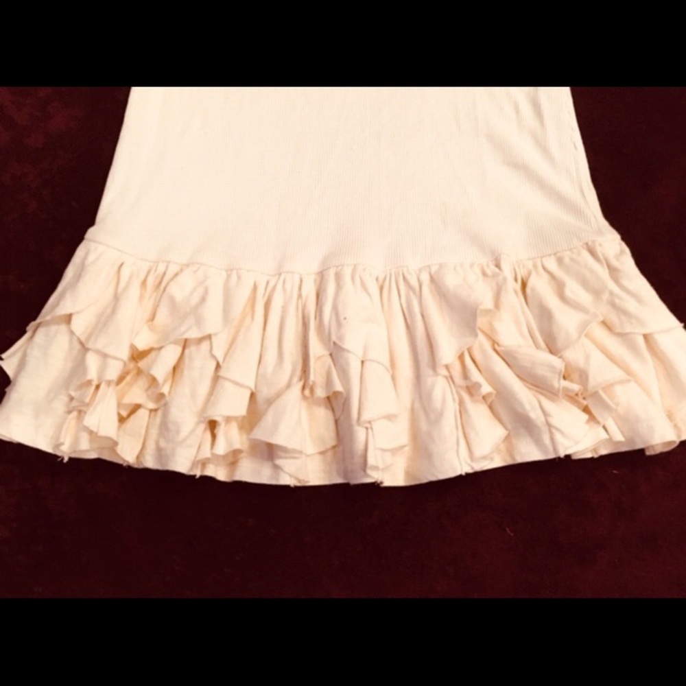 NWT Ralph Lauren Girls Cream Henley Ruffle Dress M 8/10 🏷️✨ - Picture 3 of 5